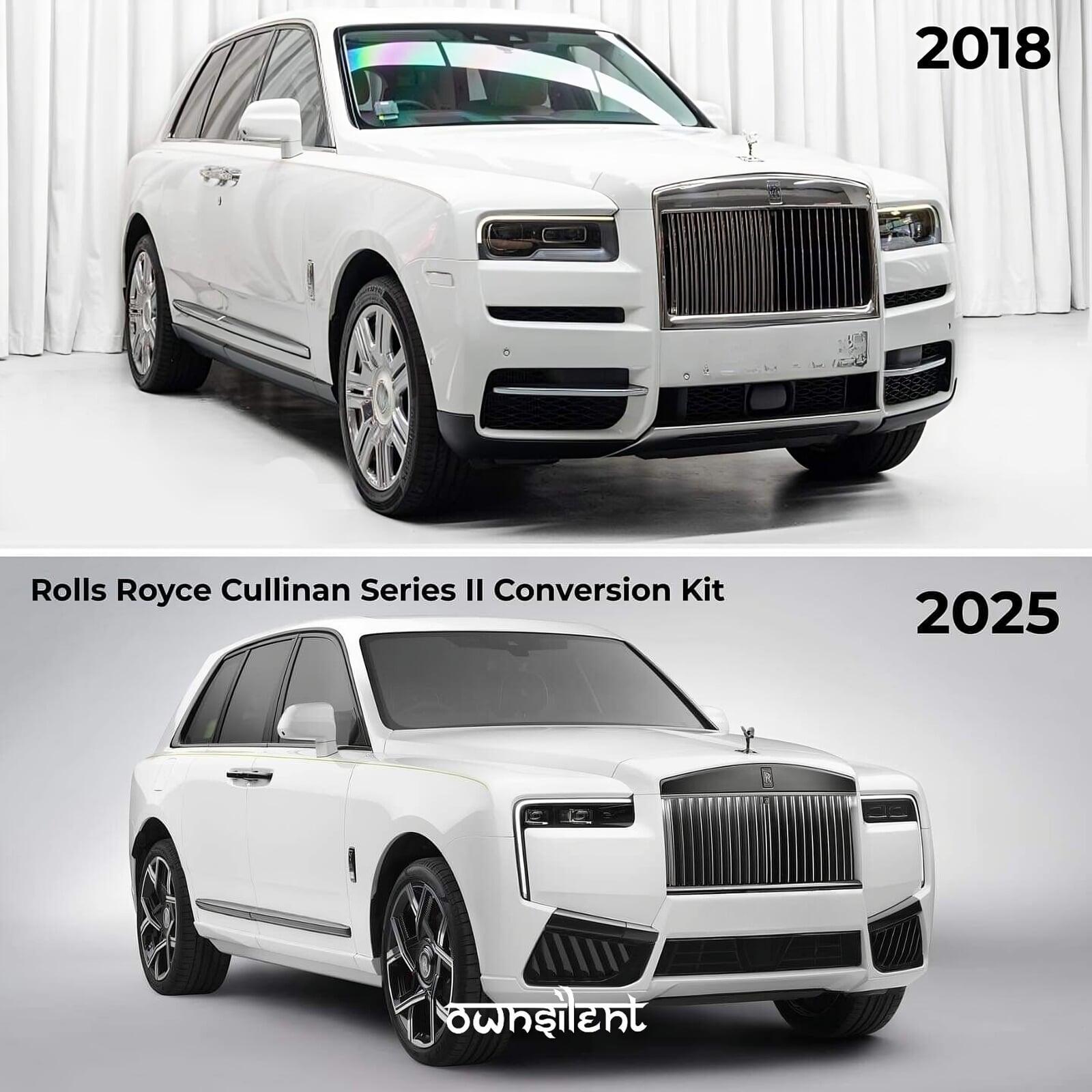 Rolls-Royce Cullinan with the Conversion Plastic Body Kit: Upgrade 2018-2025 Models to Series II Facelift 2025

